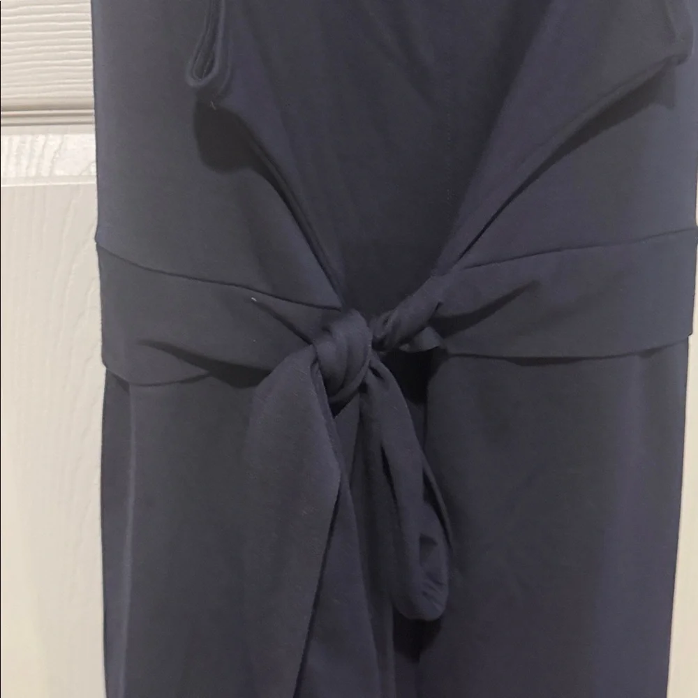 The Limited Navy Sleeveless Top w/ Tie Waist - Picture 3 of 4